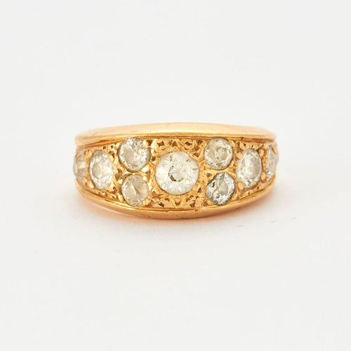 Bague 54 Bague bombée Or jaune Diamants 58 Facettes 230365