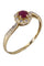 Bague 58 BAGUE MARGUERITE RUBIS ET DIAMANT 58 Facettes 077791