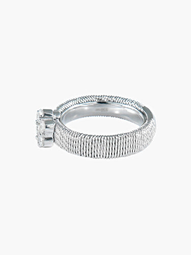 Bague 52 Bague Grande Fleur Diamants 58 Facettes