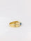 Bague 53 Bague Or jaune Diamants Saphir ovale 58 Facettes J168