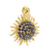 Pendentif Pendentif soleil or jaune et saphirs 58 Facettes 33075