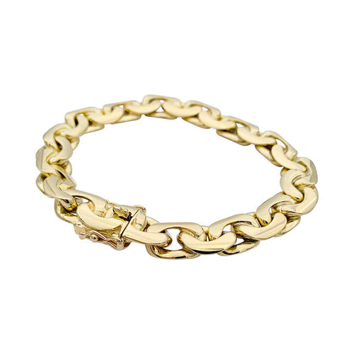 Bracelet Bracelet maille "Haricot", or jaune 58 Facettes 32655