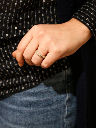 Bague Alliance américaine 16 diamants 58 Facettes 609