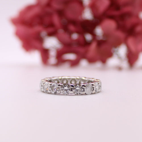 Bague Alliance américaine tour complet Diamants 3cts 58 Facettes