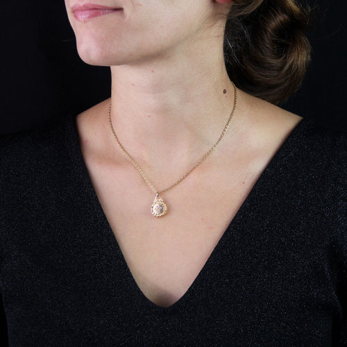 Pendentif Pendentif ancien or rose et demi perles fines 58 Facettes CVP52