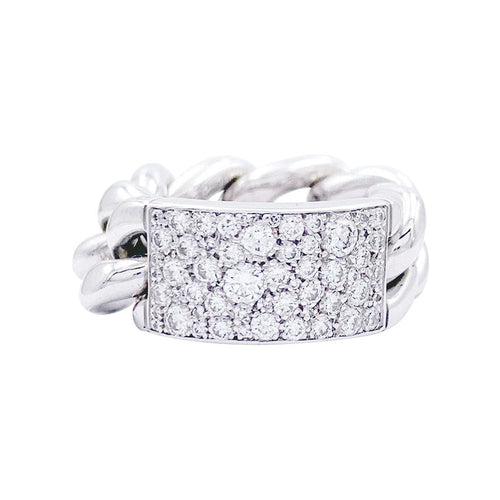 Bague 52 Bague Dior, "Gourmette", or blanc et diamants. 58 Facettes 33190