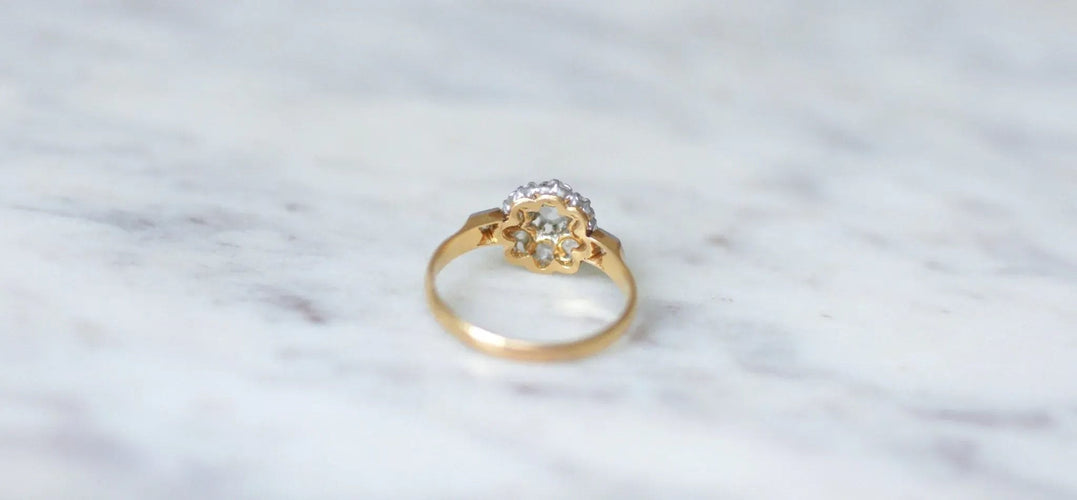 Bague 55.5 Bague de fiançailles marguerite diamants 58 Facettes