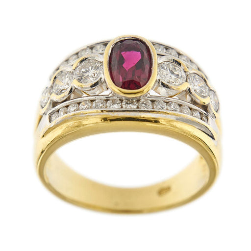 Bague 55 Bague bandeau rubis diamants 58 Facettes 30811