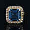 Bague 55 Bague rétro topaze blue london et or 58 Facettes 23-104