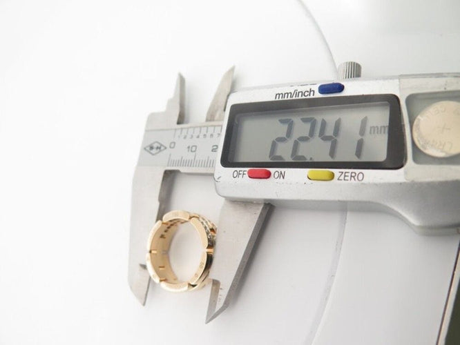 Bague 56 bague CARTIER panthere maillons t56 or jaune 18k & 35 diamants 0.7ct 58 Facettes 253475