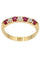 Bague DEMI-ALLIANCE RUBIS ET DIAMANTS 58 Facettes 054131