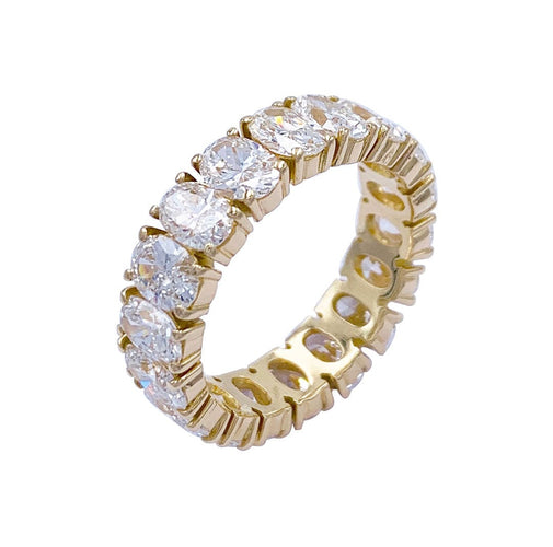 Bague 56 Alliance tour complet or jaune, diamants. 58 Facettes 32326