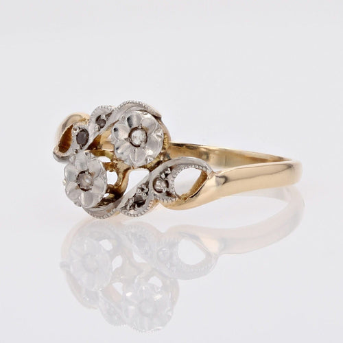 Bague 60 Bague ancienne Toi et moi 2 ors diamants 58 Facettes CV83