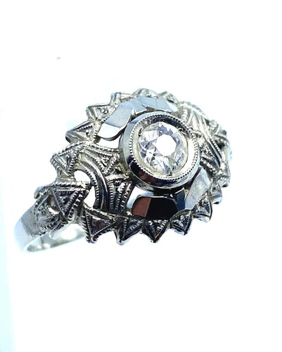 Bague Bague diamant Art déco ct. 0,30 58 Facettes