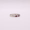 Bague Alliance Demi-tour Rubis et Diamants sertis sur or blanc 58 Facettes