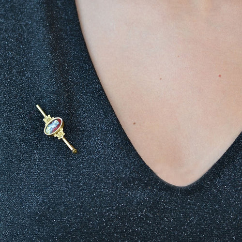 Broche Broche barrette émail de Limoges 58 Facettes 15-225