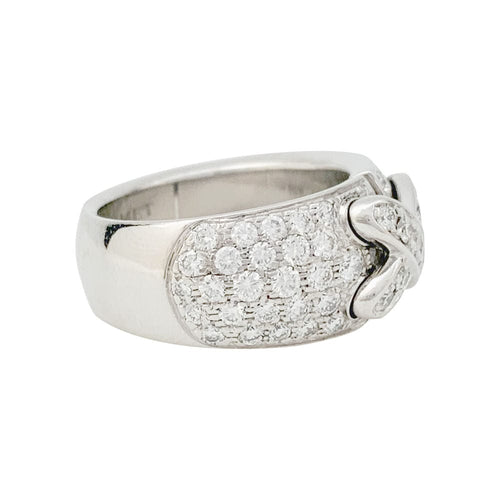 Bague 51 Bague Chaumet en or blanc modèle "Liens", diamants. 58 Facettes 31145