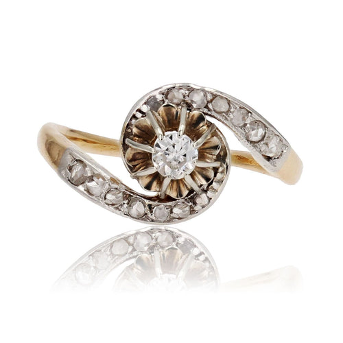 Bague 48 Bague ancienne tourbillon diamants 58 Facettes 23-133