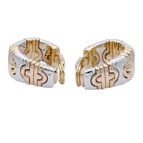 Boucles d'oreilles Boucles d'oreilles Bulgari, "Parentesi", or jaune et acier. 58 Facettes 32910