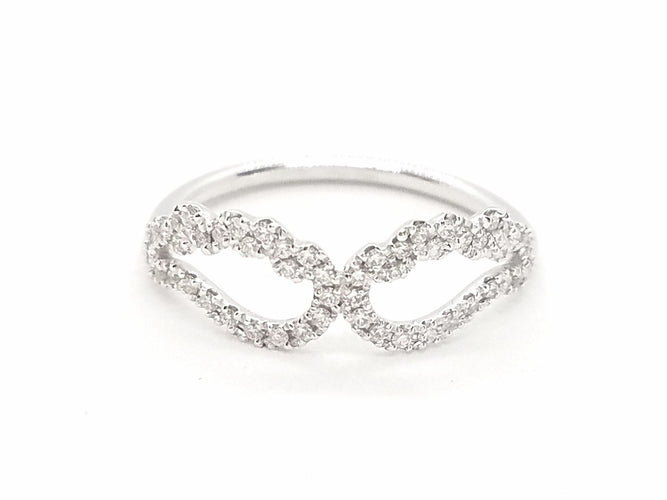 Bague 52 Bague Aile d'ange Or blanc Diamant 58 Facettes 579301RV
