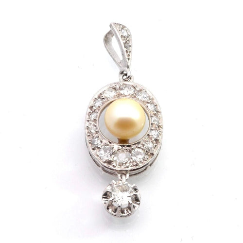Pendentif Pendentif ancien diamants et perle 58 Facettes 25288