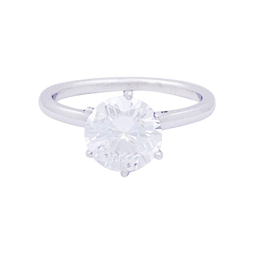 Bague 53 Solitaire platine, diamant 1,71 carat. 58 Facettes 33585
