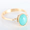 Bague Bague or jaune Turquoise 2 diamants 58 Facettes