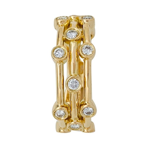 Bague 56 Bague or jaune diamants. 58 Facettes 31771