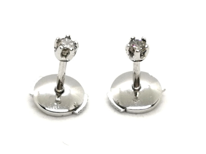 Boucles d'oreilles Boucles d'oreilles Puces Or blanc Diamant 58 Facettes 1597504CD
