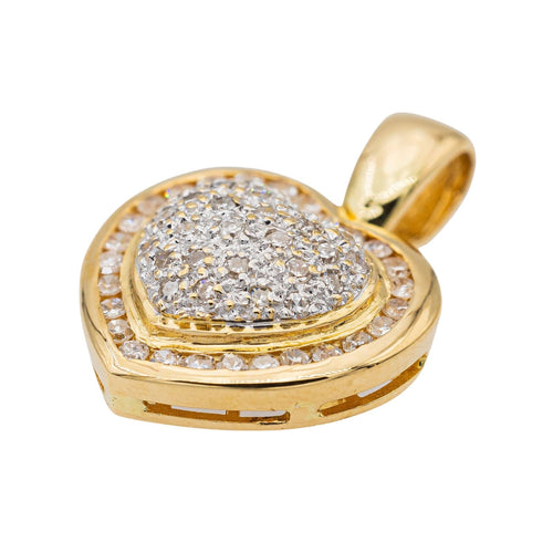Pendentif Pendentif Coeur Or jaune Diamant 58 Facettes 2673348CN