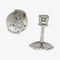 Boucles d'oreilles Puces d'oreilles en or blanc et diamants. 58 Facettes 31702