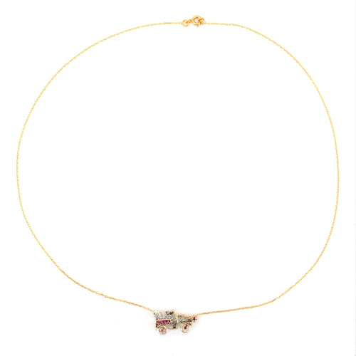 Collier Collier ancien voiture en diamants et rubis 58 Facettes 22-327