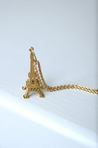 Pendentif Pendentif vintage Tour Eiffel en or jaune 58 Facettes
