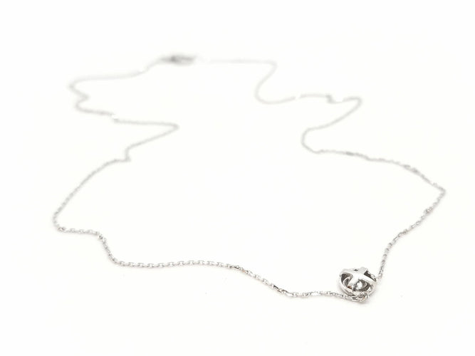 Collier Collier Or blanc Diamant 58 Facettes 578948RV