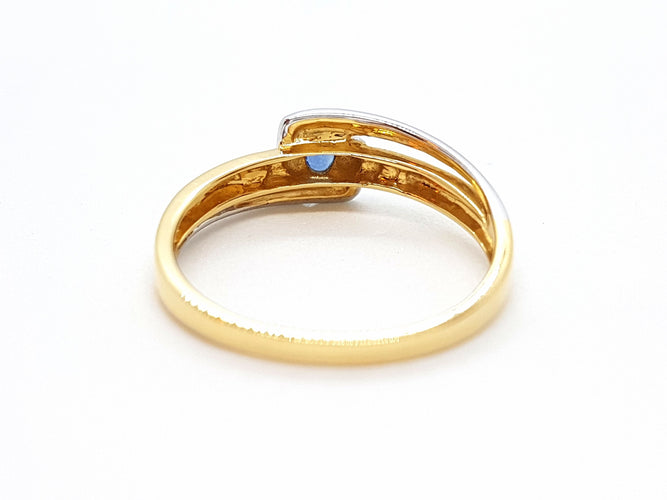 Bague 56 Bague Or jaune Saphir 58 Facettes 06353CD