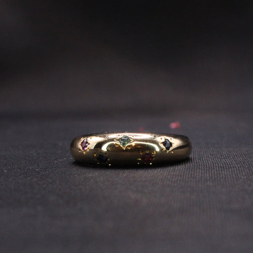 Bague Bague constellation Or jaune Emeraudes Saphirs Rubis 58 Facettes