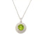 Collier Collier péridot entourage diamants or blanc 58 Facettes
