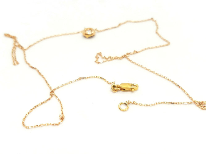 Collier Collier Or rose Diamant 58 Facettes 579141RV