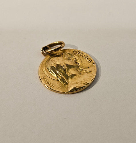 Pendentif Médaille Vierge Marie Rosa Mystica 58 Facettes