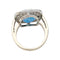 Bague 50 Bague or blanc entourage diamants, saphir 5 carats. 58 Facettes 31549