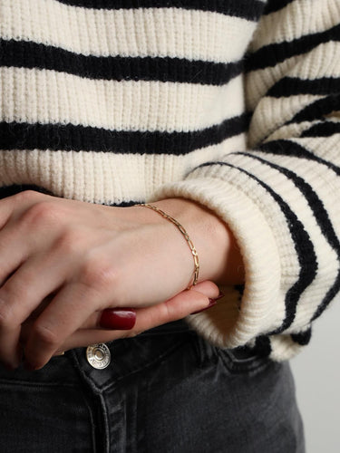 Bracelet Bracelet Maille alternée Or jaune 58 Facettes 1875424CN