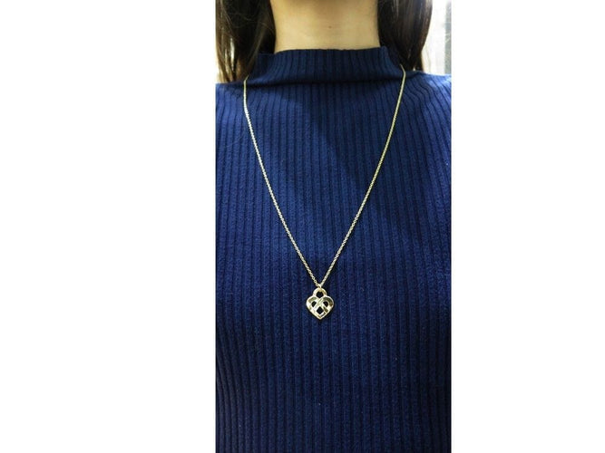 Collier collier POIRAY coeur entrelace mm or jaune 18k 58 Facettes 257104