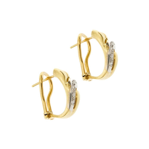 Boucles d'oreilles Boucles d'oreilles 2 ors diamants 58 Facettes 34051