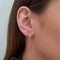 Boucles d'oreilles Boucles d'oreilles créoles diamants or rose 58 Facettes