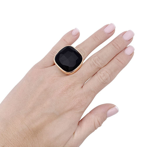 Bague 52 Bague Pomellato "Victoria", or rose, jais. 58 Facettes 33461