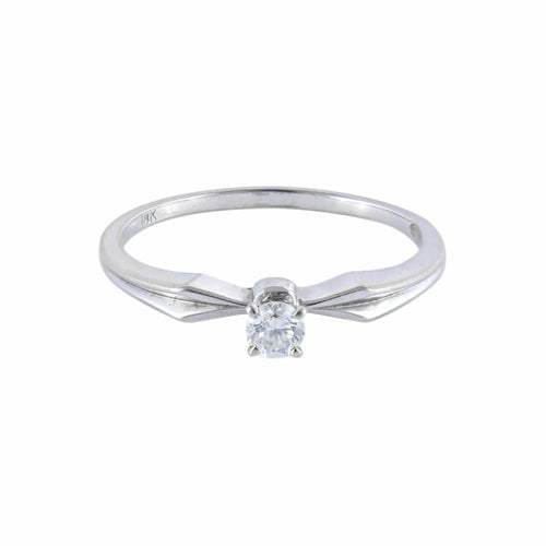 Bague 54.5 / Or Blanc / Diamants BAGUE "EVA" SOLITAIRE OR & DIAMANT 58 Facettes BO/220033 STA