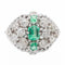 Bague 54 Bague Cocktail Or blanc Emeraude 58 Facettes 2538669CN