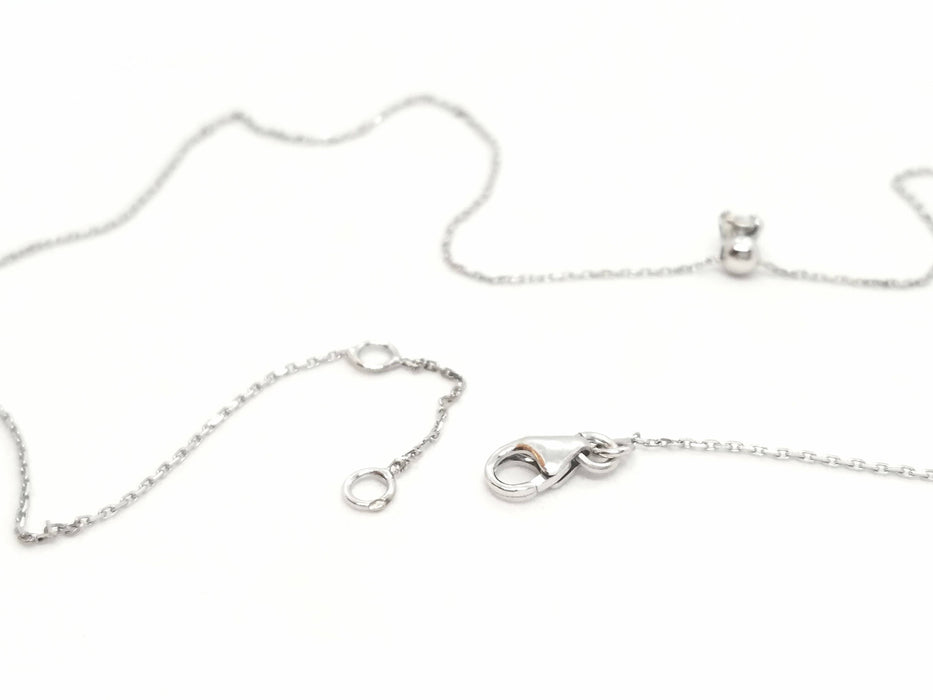 Collier Collier Chaîne + pendentif Or blanc Diamant 58 Facettes 579136RV