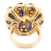Bague Bague or jaune saphirs bleus diamants 58 Facettes 61100121