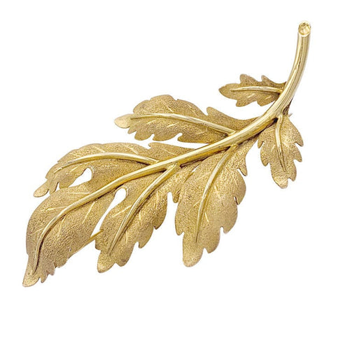 Broche Broche feuille or jaune. 58 Facettes 32706